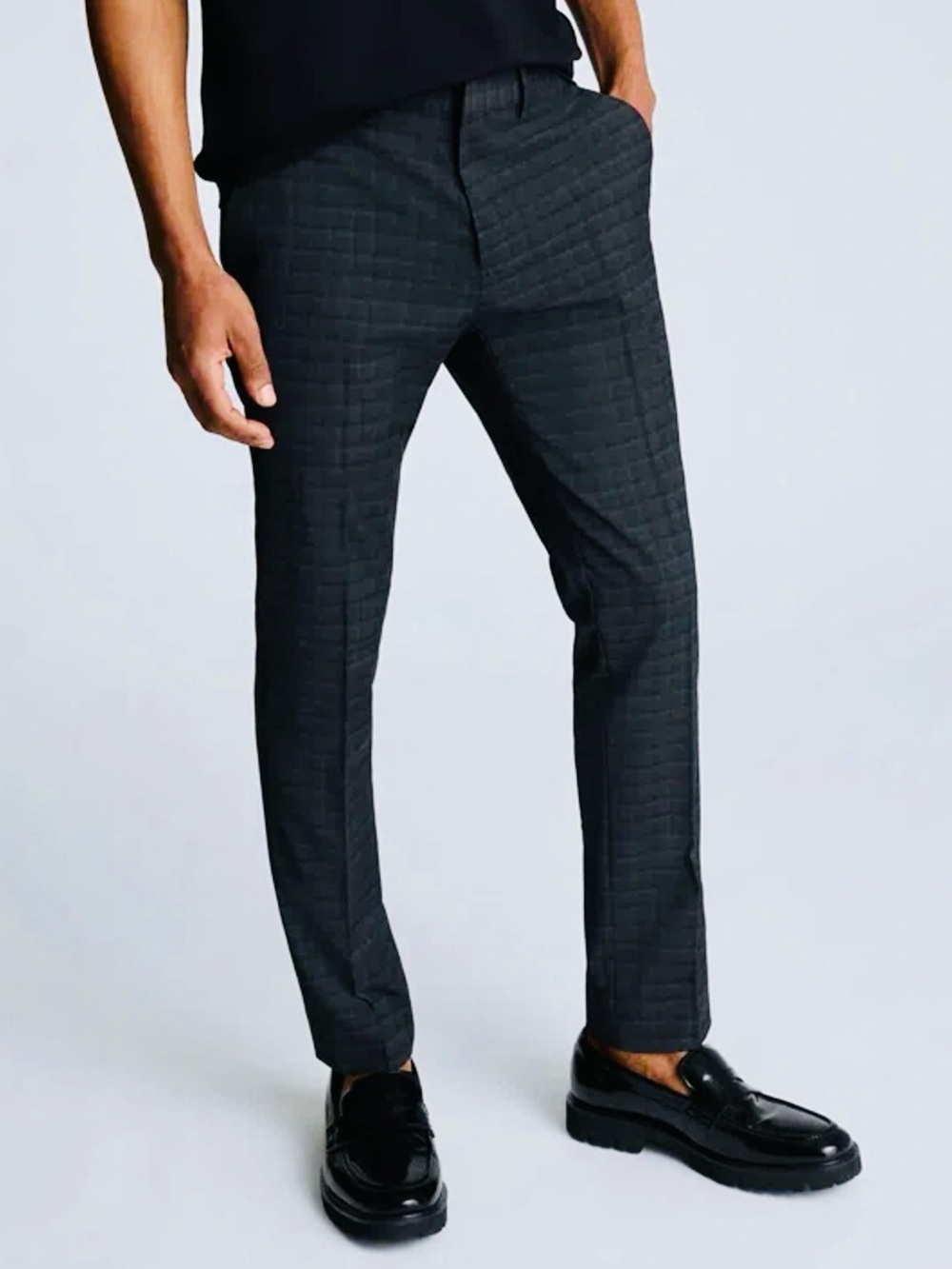 Kenneth Cole Black Textured Dress Pants NWOT